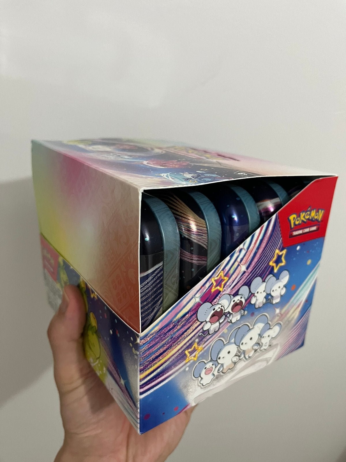 Pokemonkaarten Paldean fates mini tin display., Ophalen, Nieuw, Boosterbox
