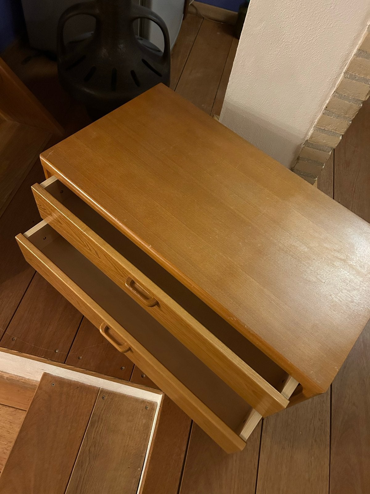 Vintage ladenkastje met 2 lades, Huis en Inrichting, Gebruikt, 1 of 2 laden, Minder dan 100 cm, 25 tot 50 cm