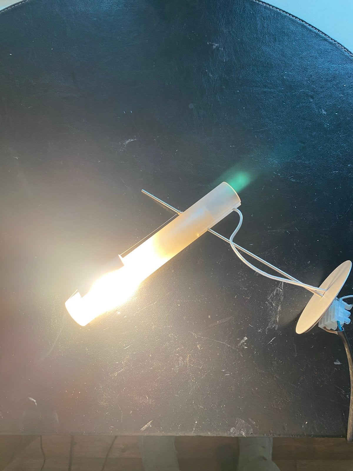 Ingo Maurer Zuuk LED lamp met aluminium afschermkap, Overige merken, Gebruikt, Zilver, Modern