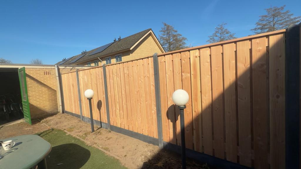 Hout beton Douglas schutting vanaf €120,- pm, Tuin en Terras, Schuttingen, 1 tot 2 meter, Verzenden, 6 meter of meer, Zo goed als nieuw