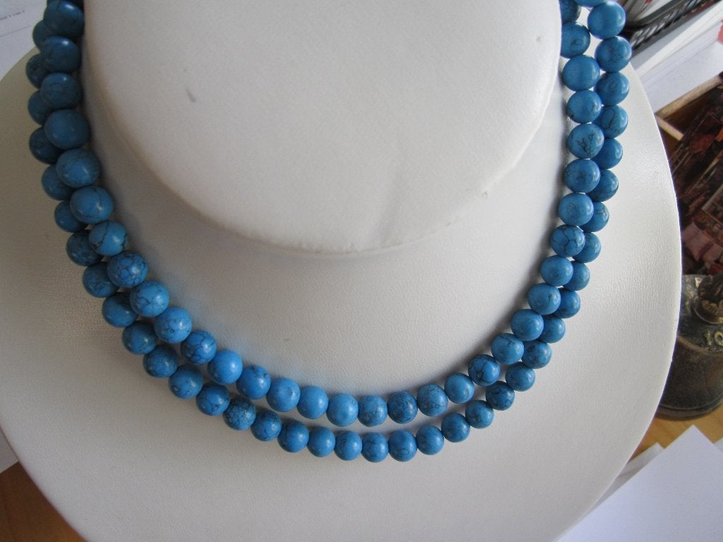 Aparte ketting,  dyed howliet   85 cm, Ophalen, Overige materialen, Ketting