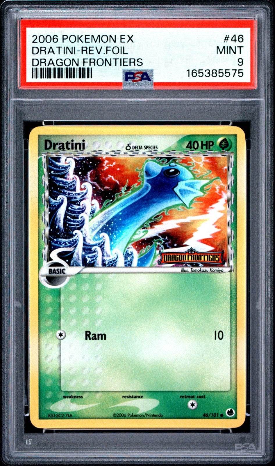 LOW POP! [PSA 9] Dratini #46/101 Reverse Foil, Ophalen, Zo goed als nieuw, Losse kaart, Foil