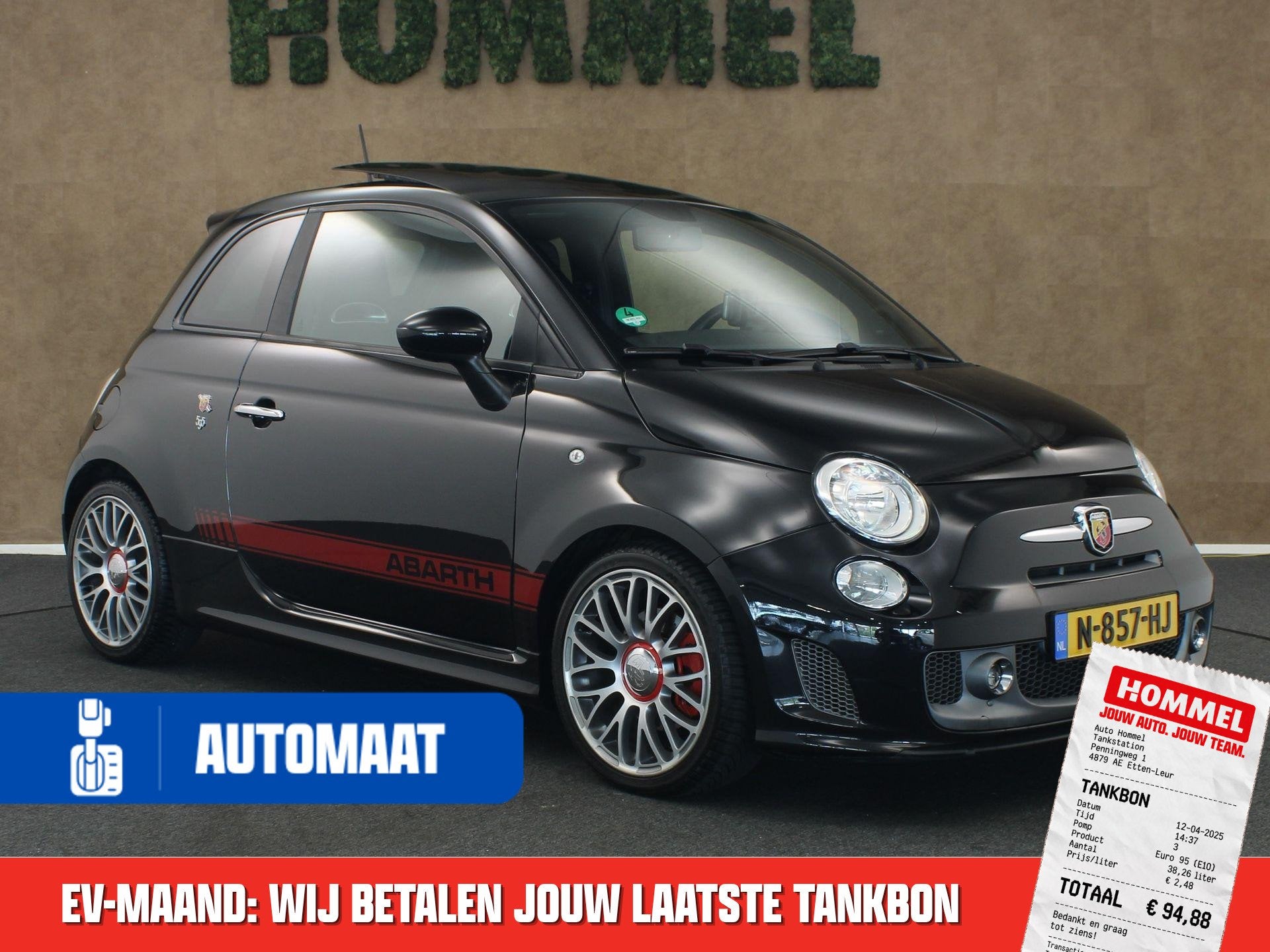 Abarth 500 1.4 T-Jet Abarth Turismo - VERKEERT IN EEN ZEER N, Auto's, Gebruikt, 4 cilinders, Leder, Bedrijf