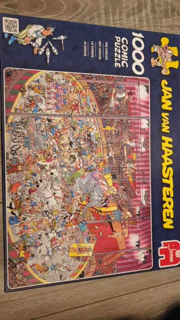Puzzel, Jan van Haasteren  - het circus, 1000 stukjes, Ophalen of Verzenden, 500 t/m 1500 stukjes, Zo goed als nieuw, Legpuzzel