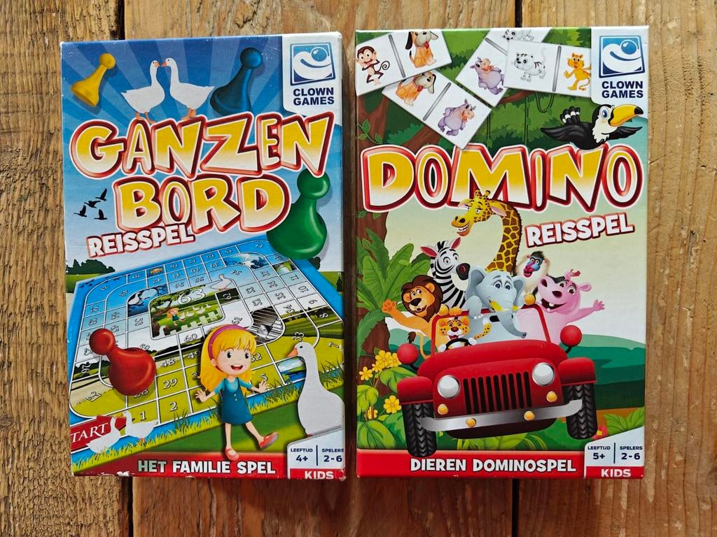 2 Kinder reisspellen., Clown Games., Clown Games., Nieuw, Clown Games.