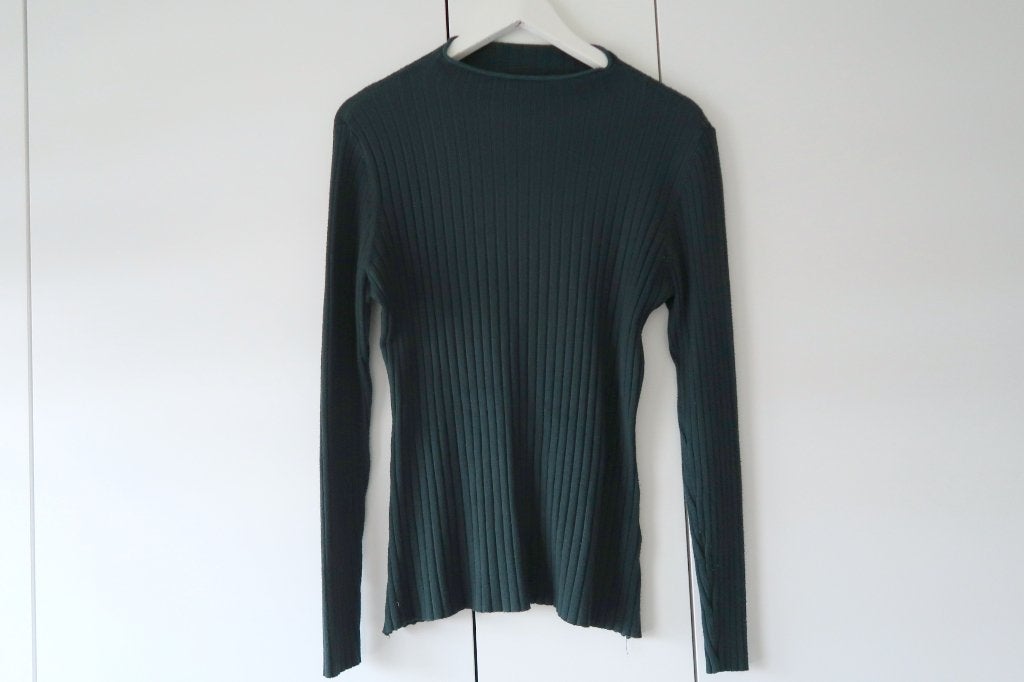 WE trui met hoge boothals - Groen, Kleding | Dames, WE, Maat 42/44 (L), Ophalen of Verzenden, Gedragen