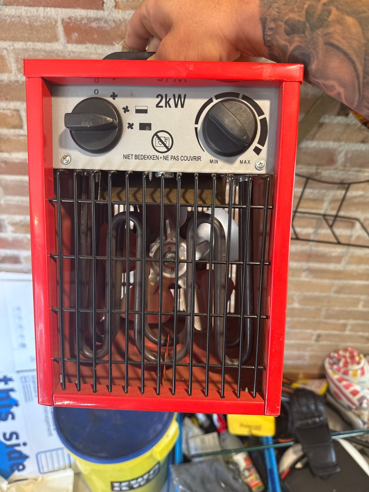 Compacte Werkplaatskachel 2kW - Ideaal voor kleine ruimtes, Ophalen, Gebruikt, 800 watt of meer, Kachel