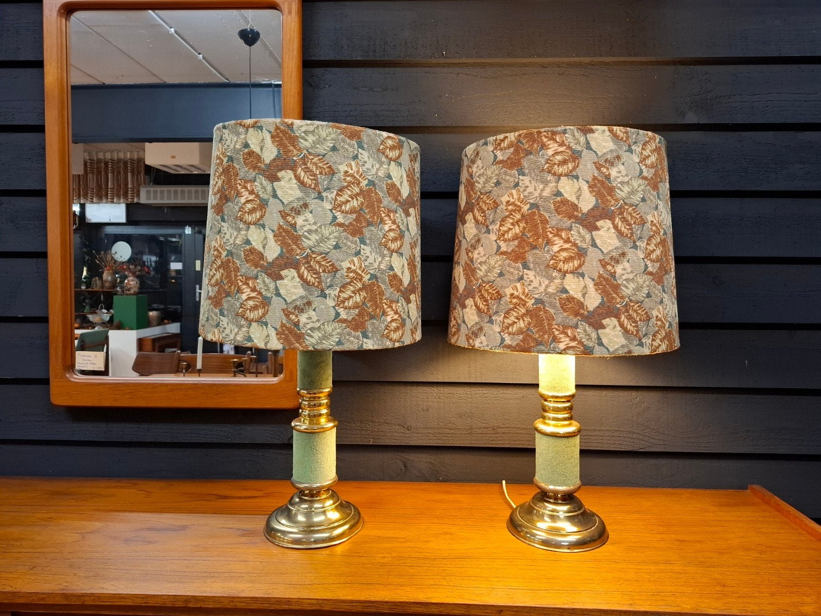 Vintage tafellamp messing lamp eclectisch mid century, Ophalen, ..., E27 (groot), Met schakelaar