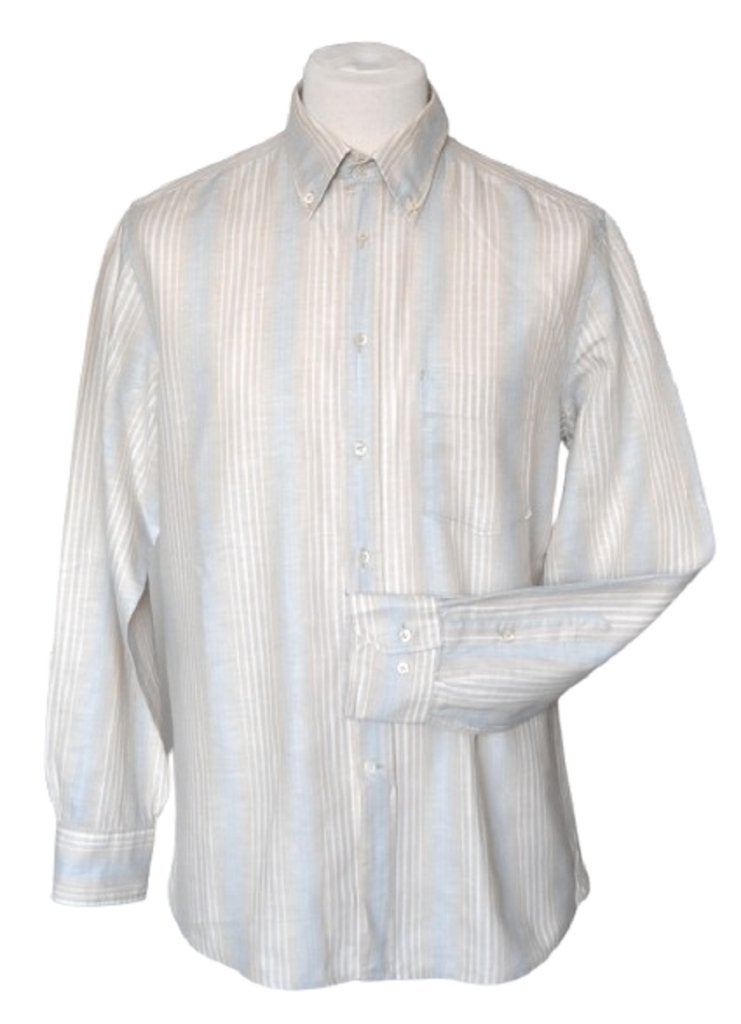 Jacques Britt linnen-mix overhemd, shirt, Mt. 39 / M, Overige kleuren, Jacques Britt, Zo goed als nieuw, Halswijdte 39/40 (M)