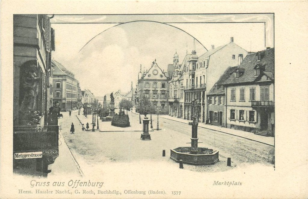 379-130-039 Offenburg Marktplatz, Ophalen of Verzenden, Voor 1920, Duitsland
