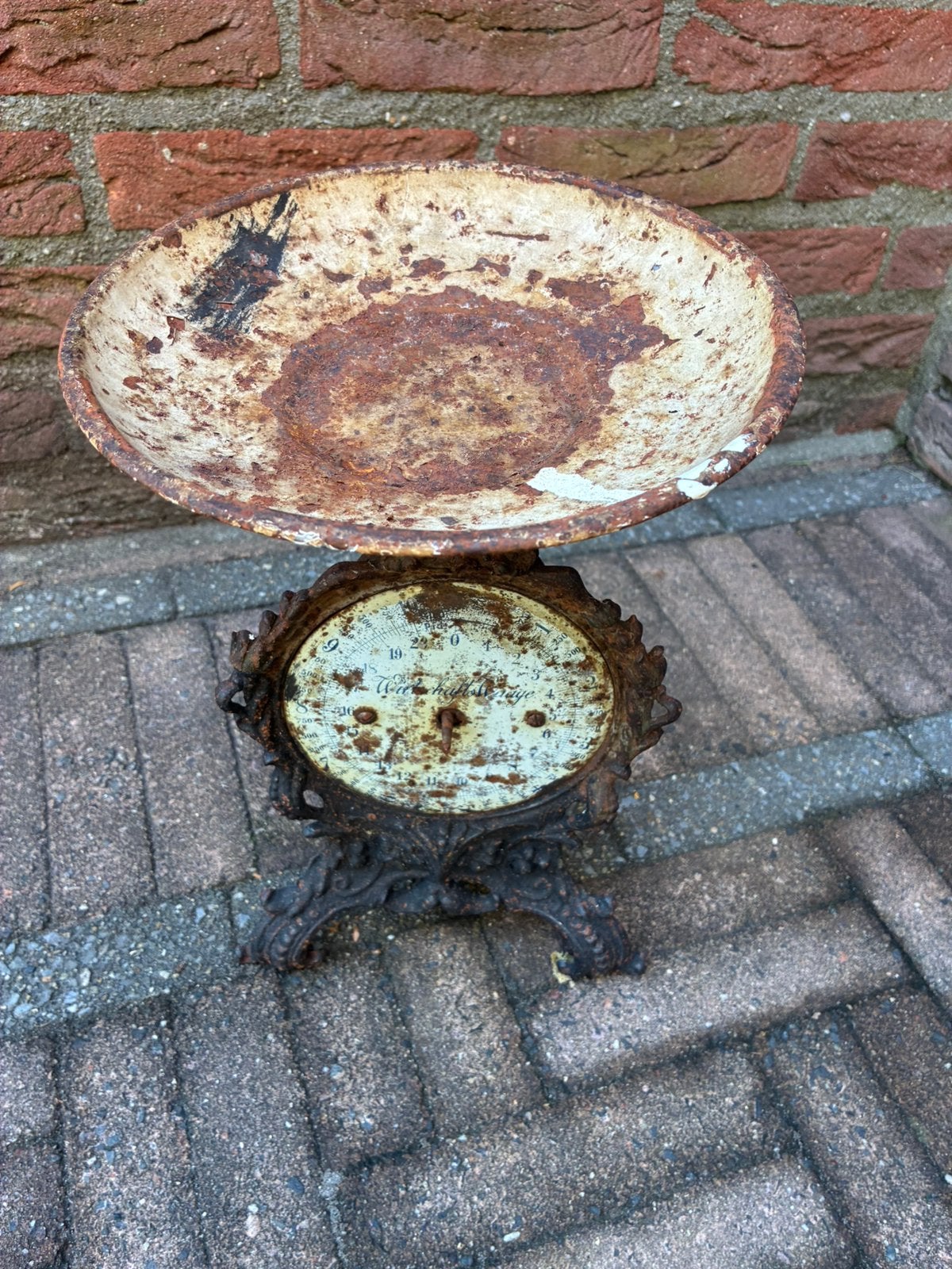 Antieke keukenweegschaal, Ophalen of Verzenden