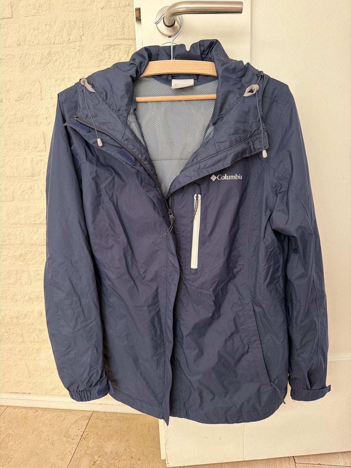Columbia dames Regenjas Maat L, Ophalen of Verzenden, Zo goed als nieuw, Maat 42/44 (L), Blauw