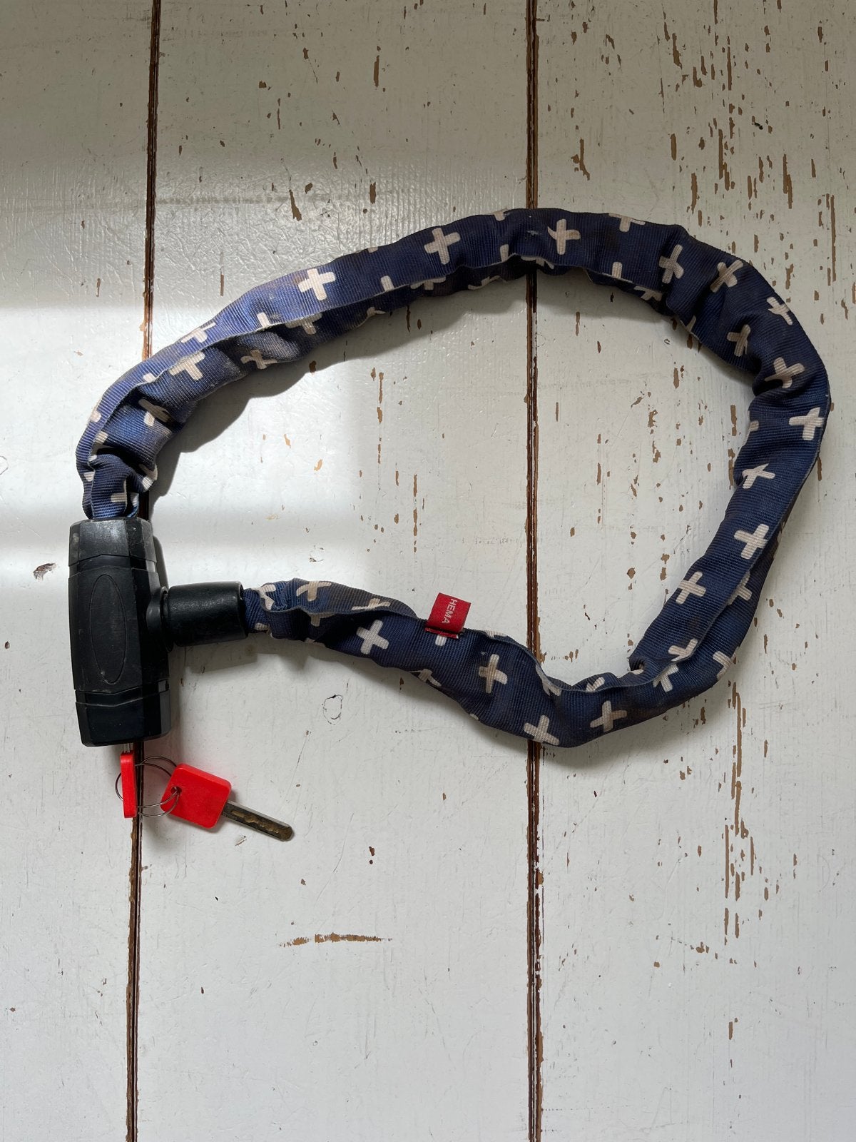 Hema Kettingslot met Sleutels - Gebruikt, Gebruikt, -, Kettingslot, Ophalen of Verzenden