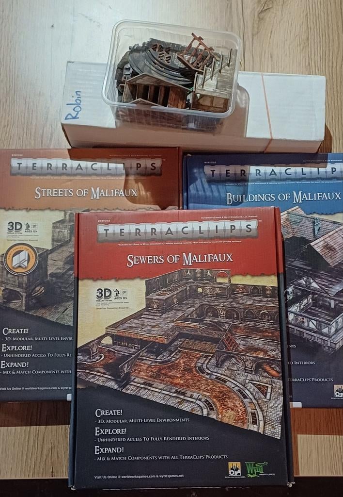 Terraclips Malifaux: Streets, Sewers & Buildings (3 sets), Ophalen of Verzenden, Zo goed als nieuw, Lord of the Rings, Toebehoren