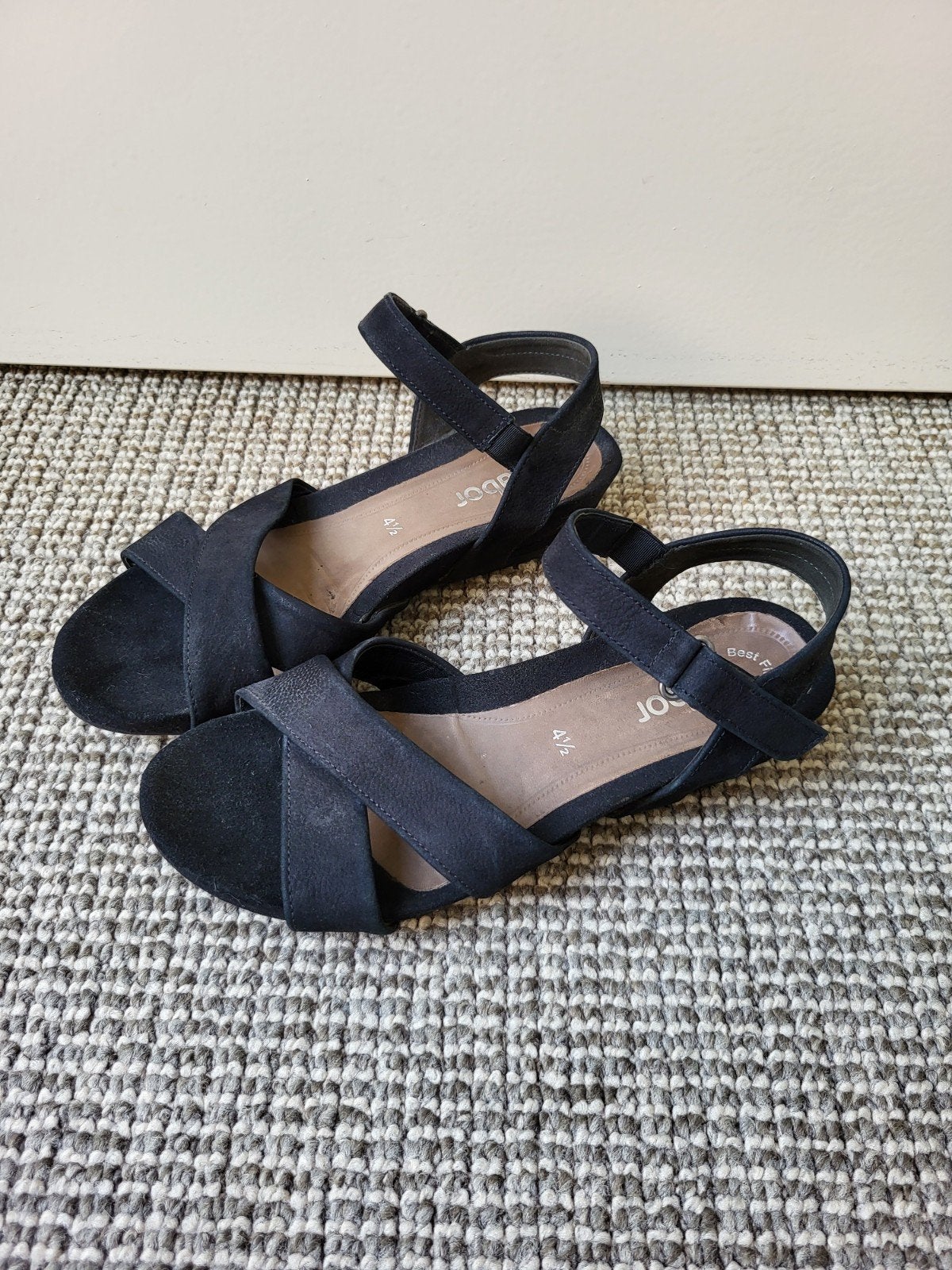Gabor Best Fitting Sandalen Zwart Maat 4.5 / 37,5, Kleding | Dames, Schoenen, Zwart, Gabor, Zo goed als nieuw, Sandalen of Muiltjes
