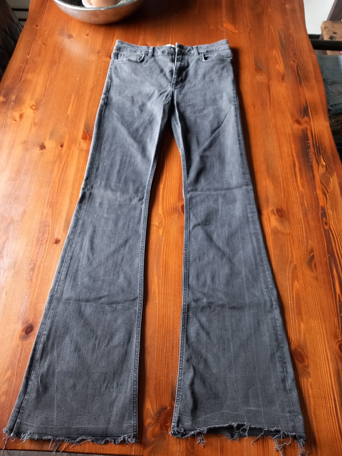 Zara flared jeans grijs W28/W29, Zara, Ophalen of Verzenden, W28 - W29 (confectie 36), Grijs