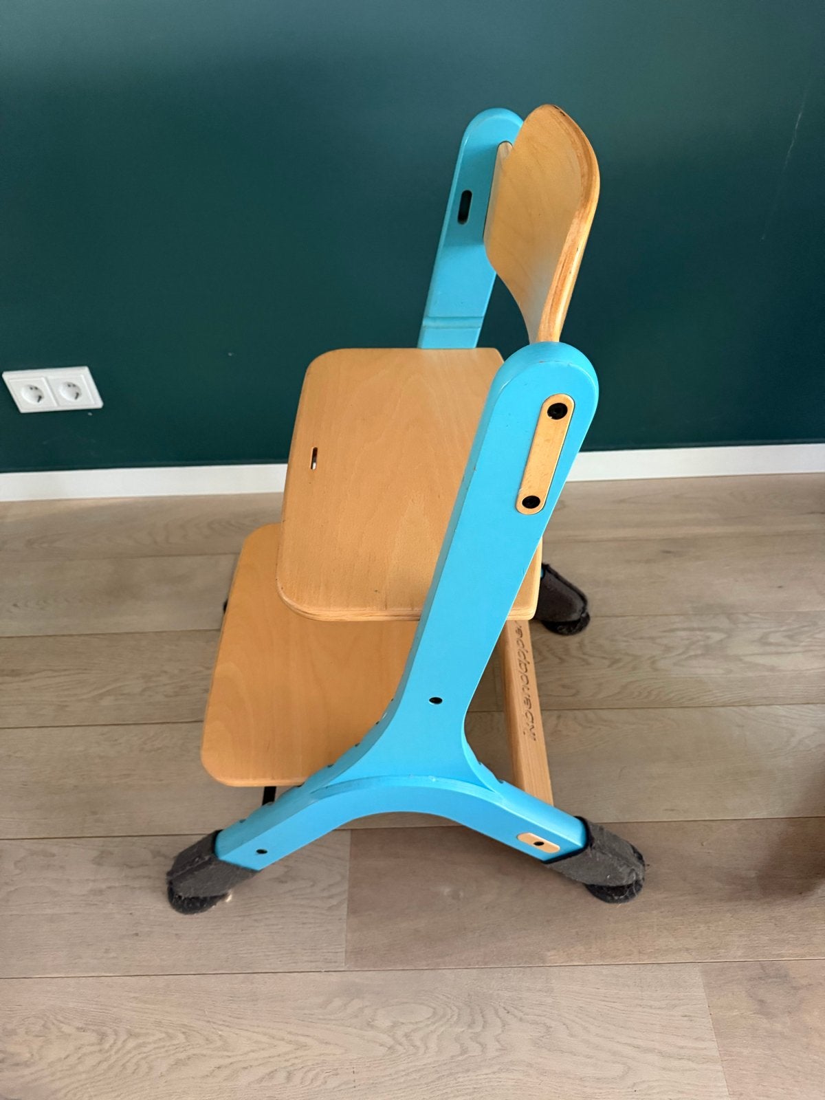 Dapper meegroeistoel  (blauw), Ophalen, Gebruikt, Meegroeistoel, Afneembaar eetblad