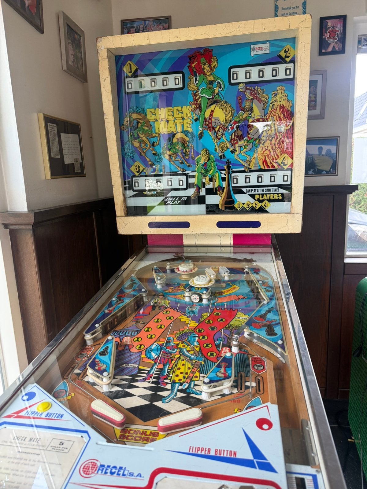 Project Super zeldzame Check Mate flipperkast, Verzamelen, Gebruikt, Mechanisch, Flipperkast, Ophalen