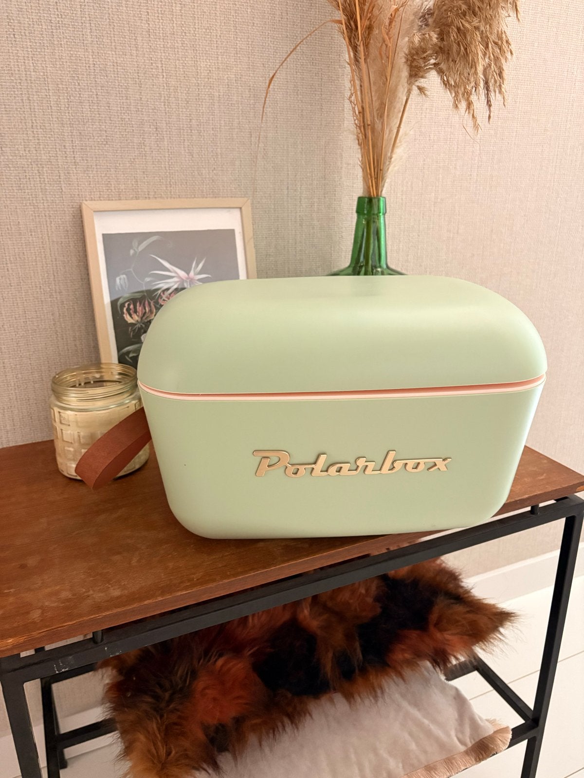Stijlvolle Polarlbox Koelbox - Mintgroen met Roze Binnenkant, Caravans en Kamperen, Ophalen, Zo goed als nieuw, Koelbox, Koelelement