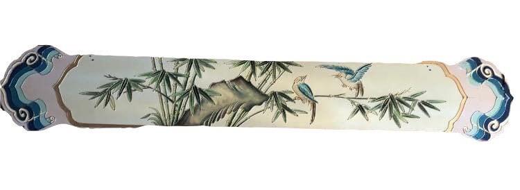 Chinoiserie handgeschilderd wand paneel Art Nouveau, Ophalen of Verzenden