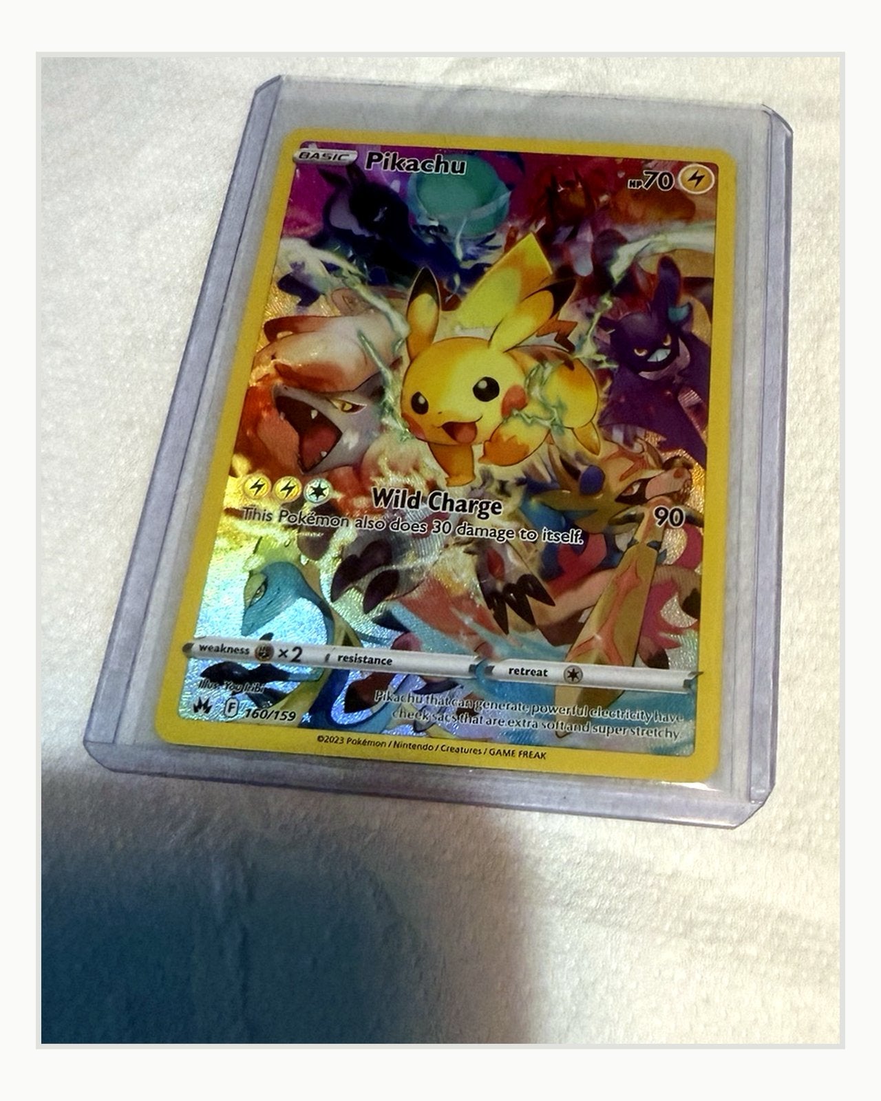 Mooie Pikachu 160/159, Ophalen of Verzenden, Zo goed als nieuw, Plaatje