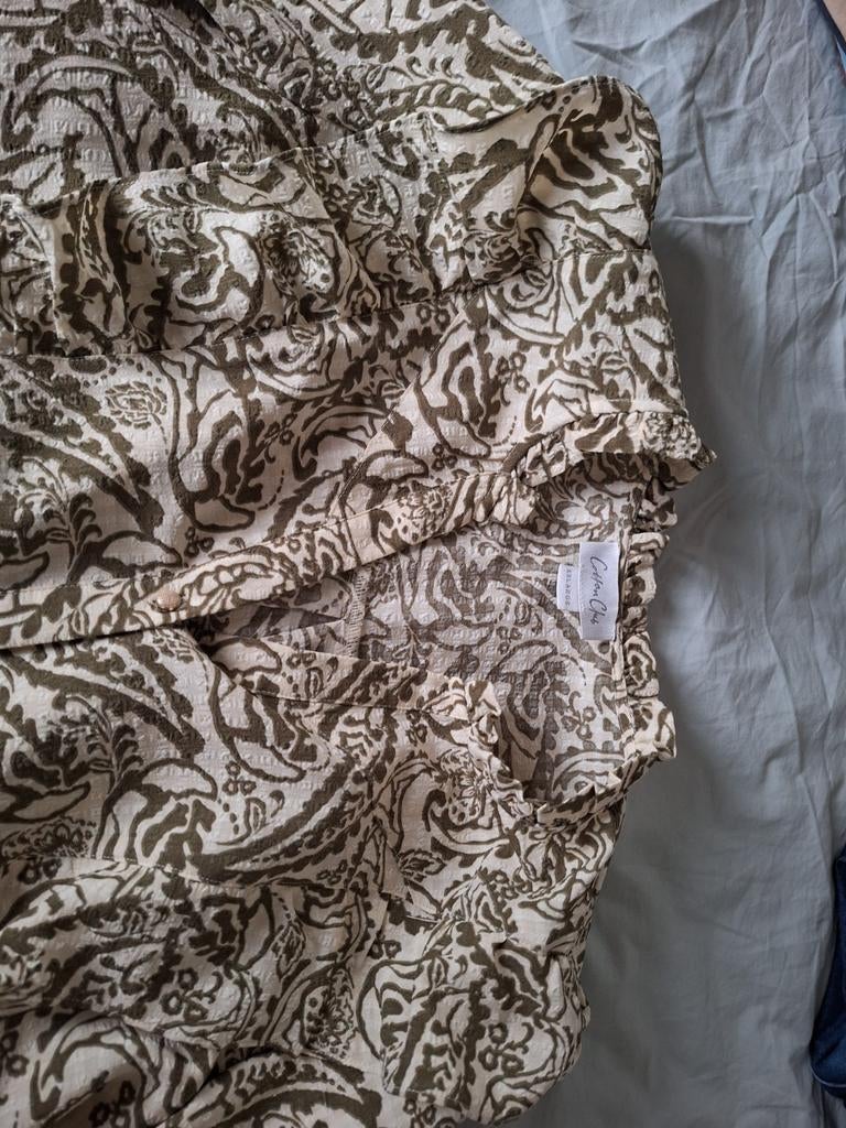 Cottonclub blouse XXL met ruches en lange mouwen, Ophalen of Verzenden