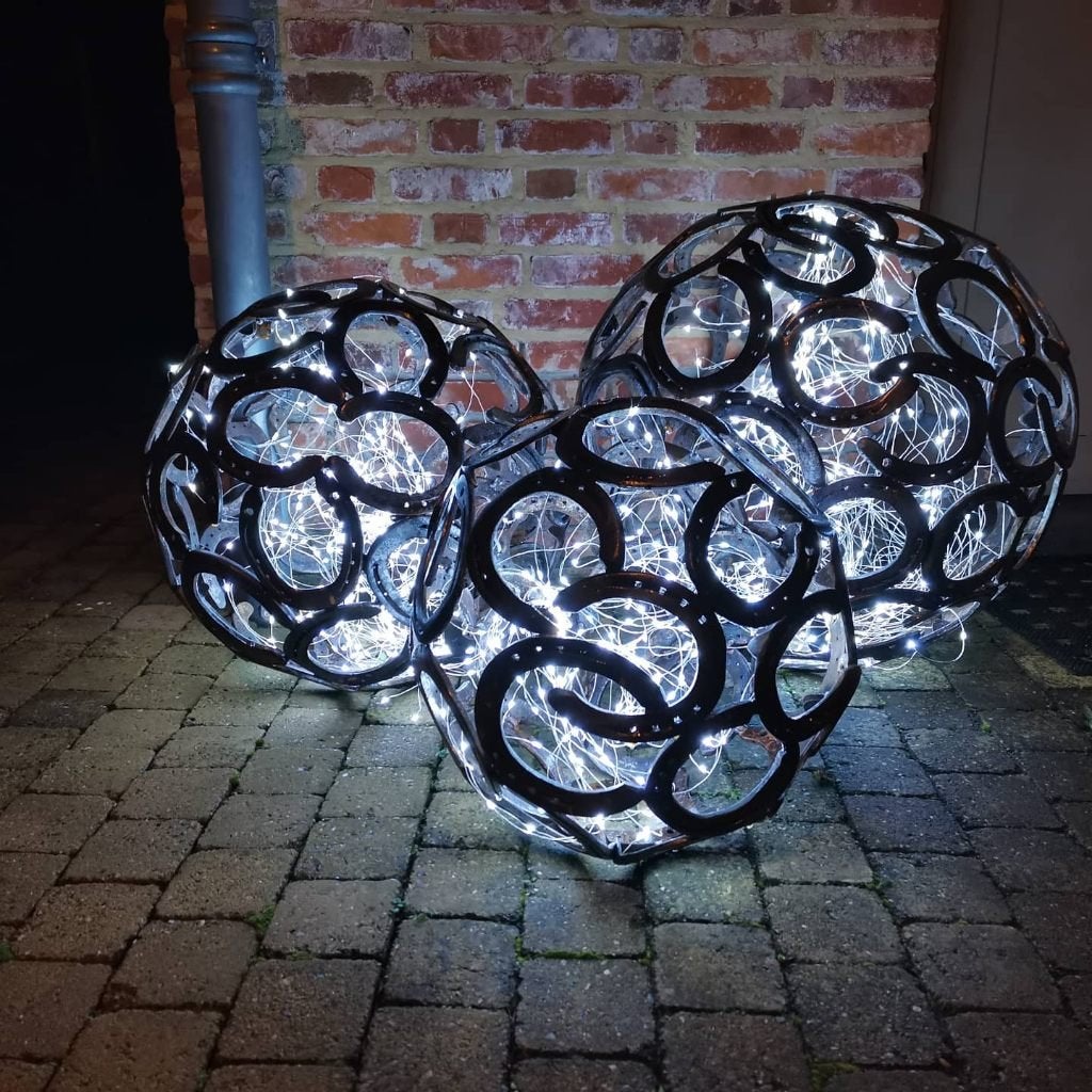 Hoefijzer bollen , hoefijzerkunst , tuindecoratie , vuurkorf, Ophalen, Nieuw, Metaal, Abstract beeld