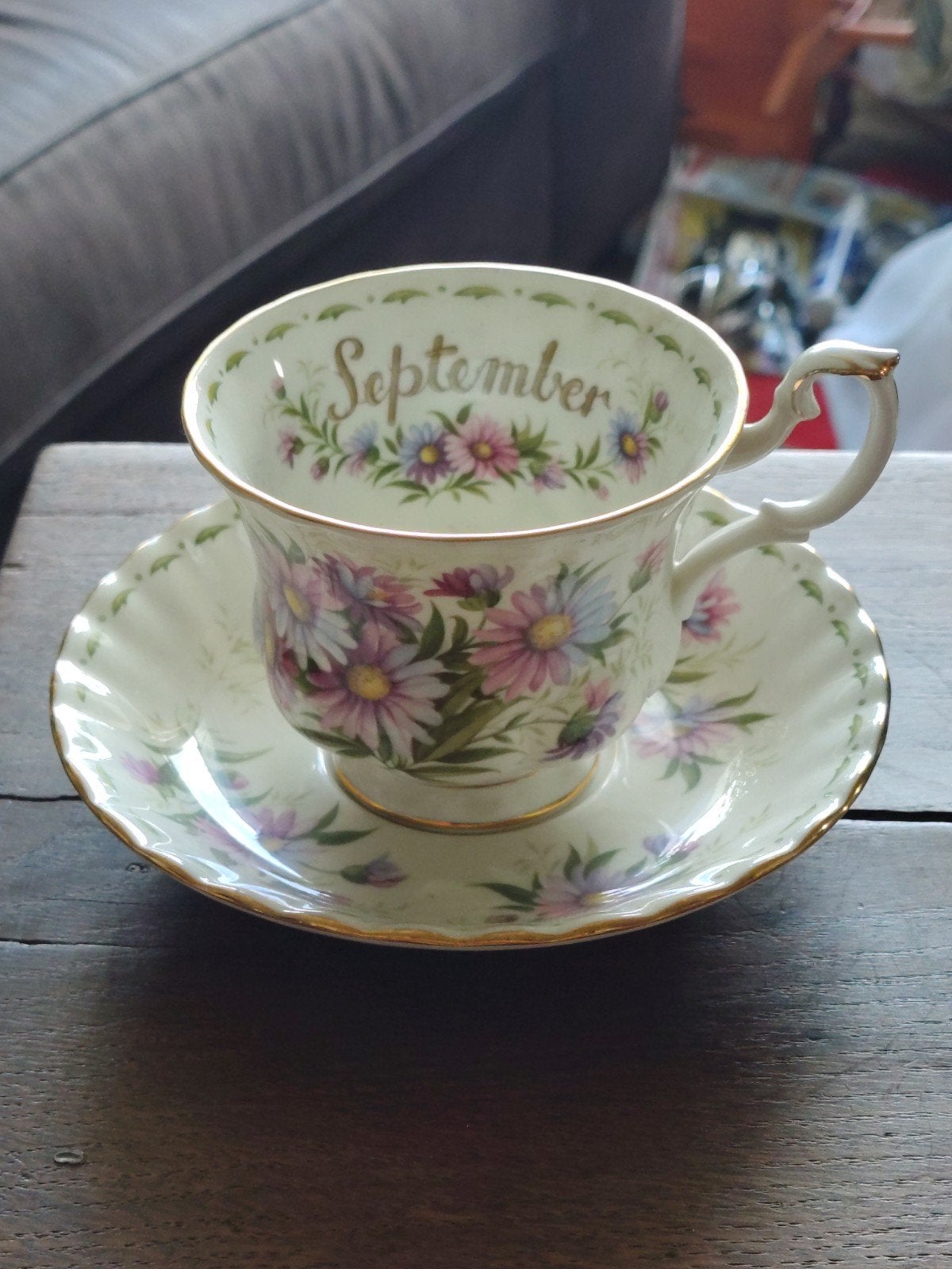 Royal Albert Flower of the Month September kop en schot, Antiek en Kunst, Ophalen of Verzenden
