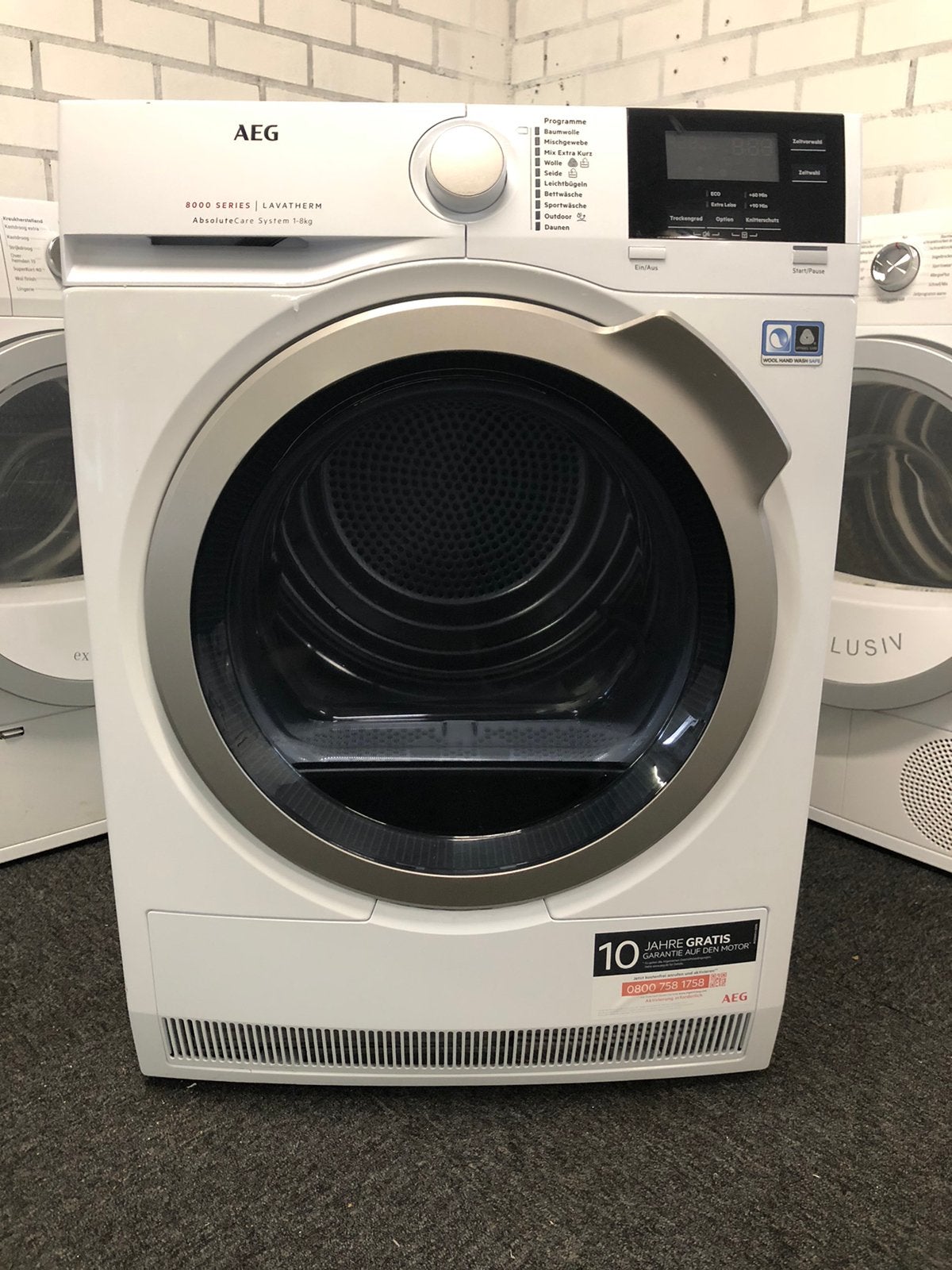 8kg A+++ Warmtepomp droger AEG Lavatherm 8000 series, Witgoed en Apparatuur, Ophalen, Minder dan 85 cm, Overige typen, 8 tot 10 kg