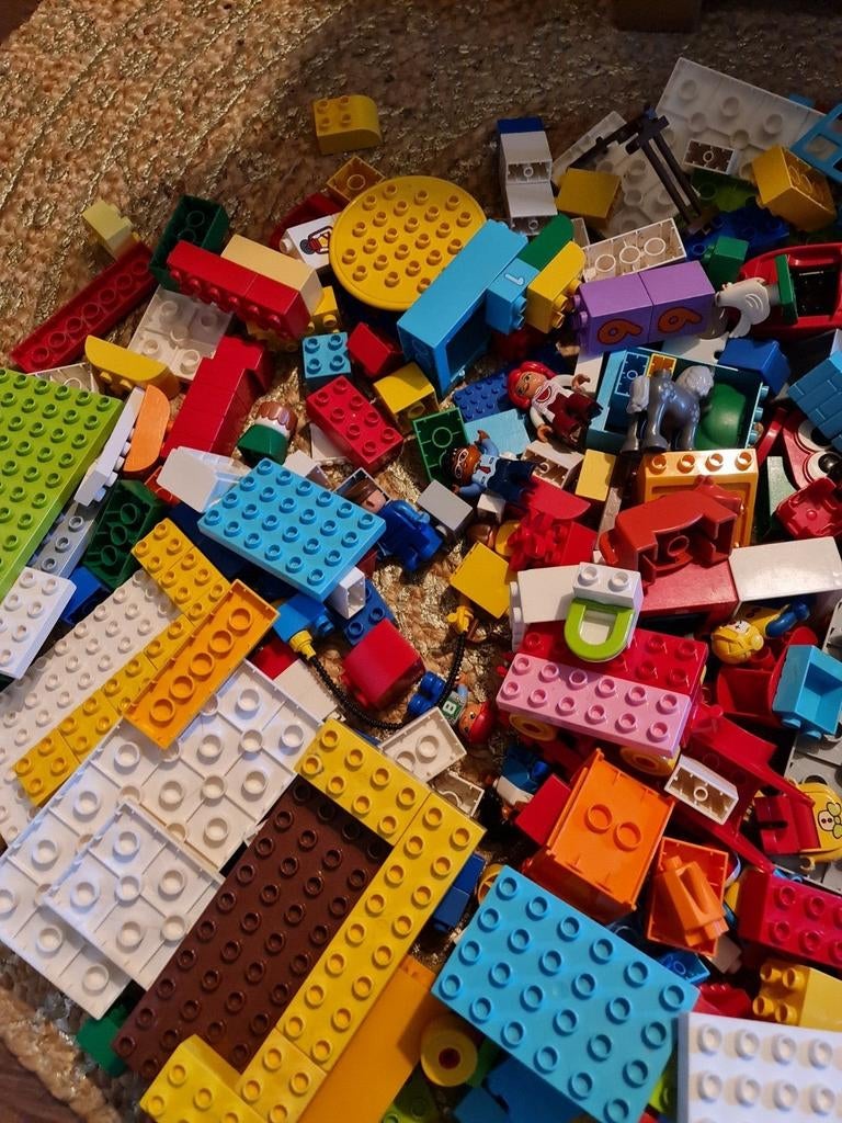 Grote partij Duplo blokken en figuren, Kinderen en Baby's, Speelgoed | Duplo en Lego, Inclusief minifiguren, Gebruikt, Ophalen of Verzenden