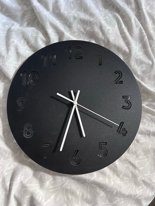 IKEA Tunnies Wandklok Zwart - Modern en Stijlvol, Ophalen, Wandklok, IKEA, Analoog