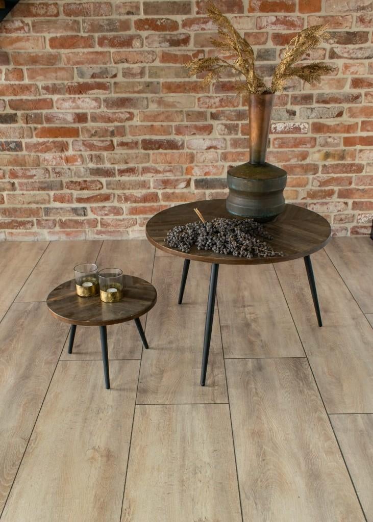 Beige Laminaat Rustiek eiken 8MM dik 80 m2 PARTIJ!, Nieuw, Ophalen of Verzenden, 75 m² of meer, Grijs