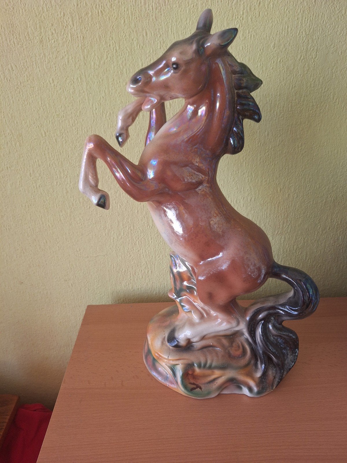 Vintage Keramiek Paard 43 cm Hoog - Decoratief Beeld, Ophalen of Verzenden
