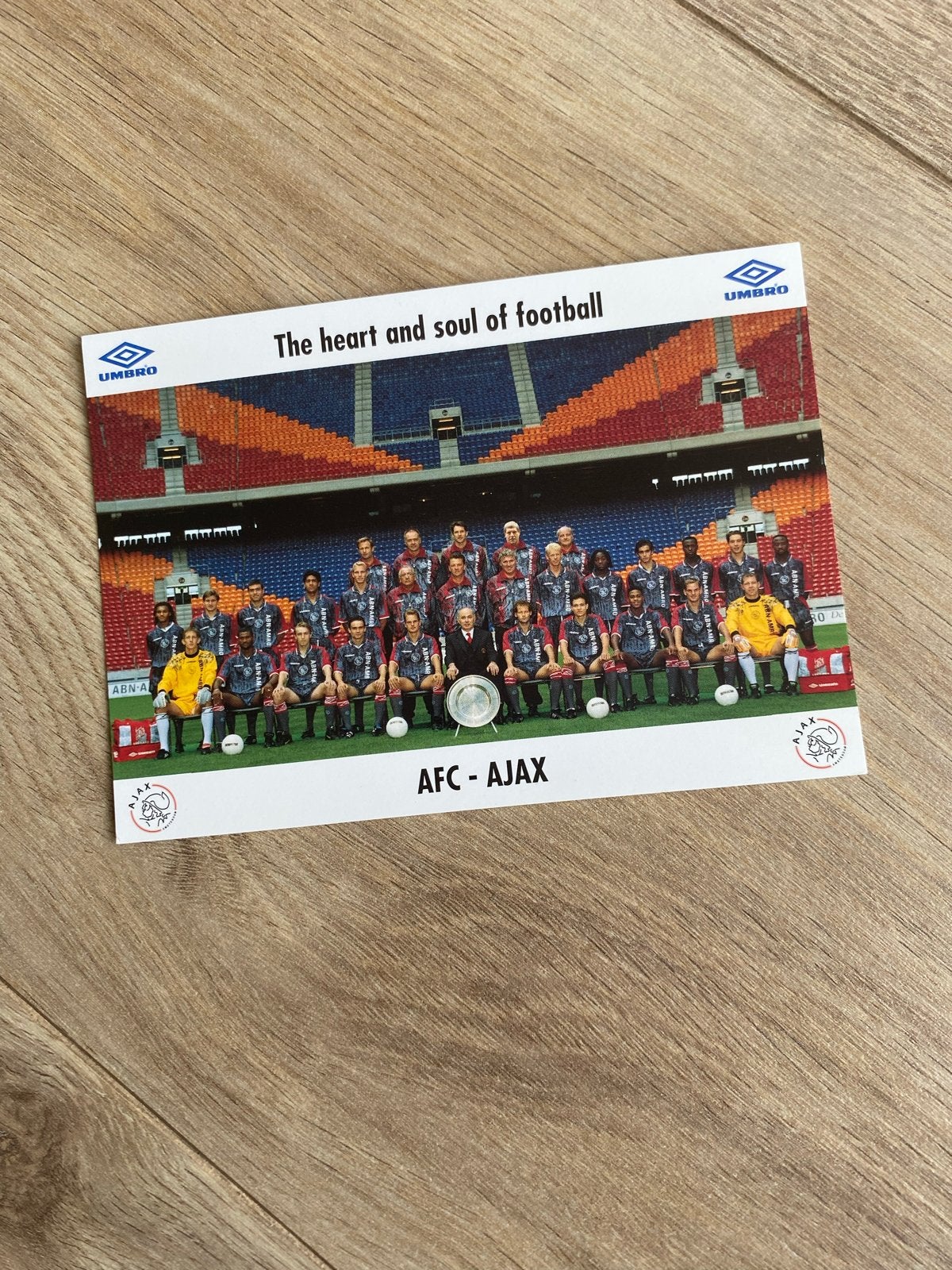 Elftalfkaart  AFC Ajax Seizoen '96-'97 met handtekeningen, Verzamelen, Ophalen of Verzenden, Gebruikt, Ajax, Poster, Plaatje of Sticker