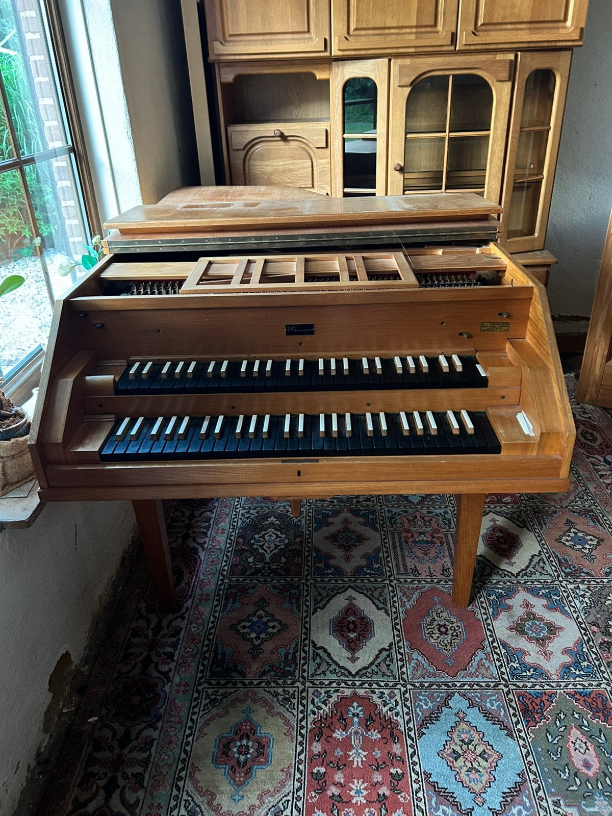 Dubbelklavier Clavecimbel – Wittmayer  Te koop, Muziek en Instrumenten, Ophalen, Gebruikt, Bruin, Overige typen