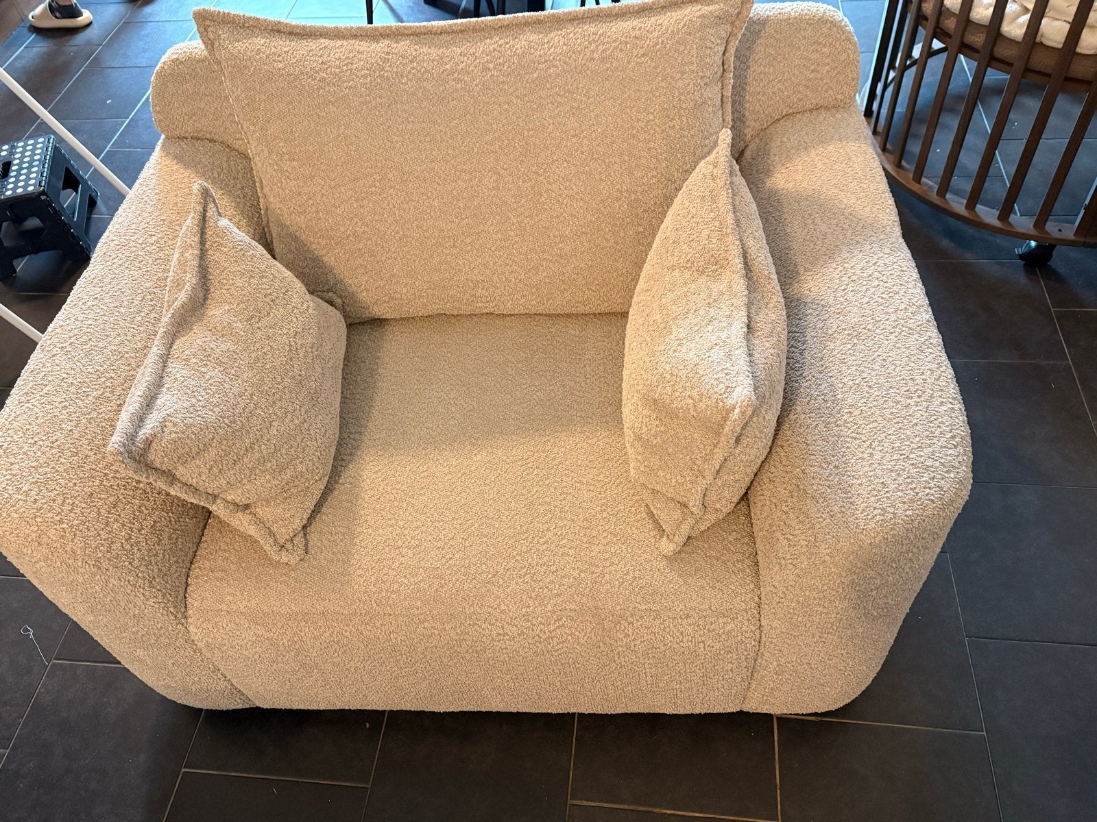 Zo goed als nieuwe Loveseat Elsa - Beige, Ophalen, Zo goed als nieuw, Stof, 75 tot 100 cm