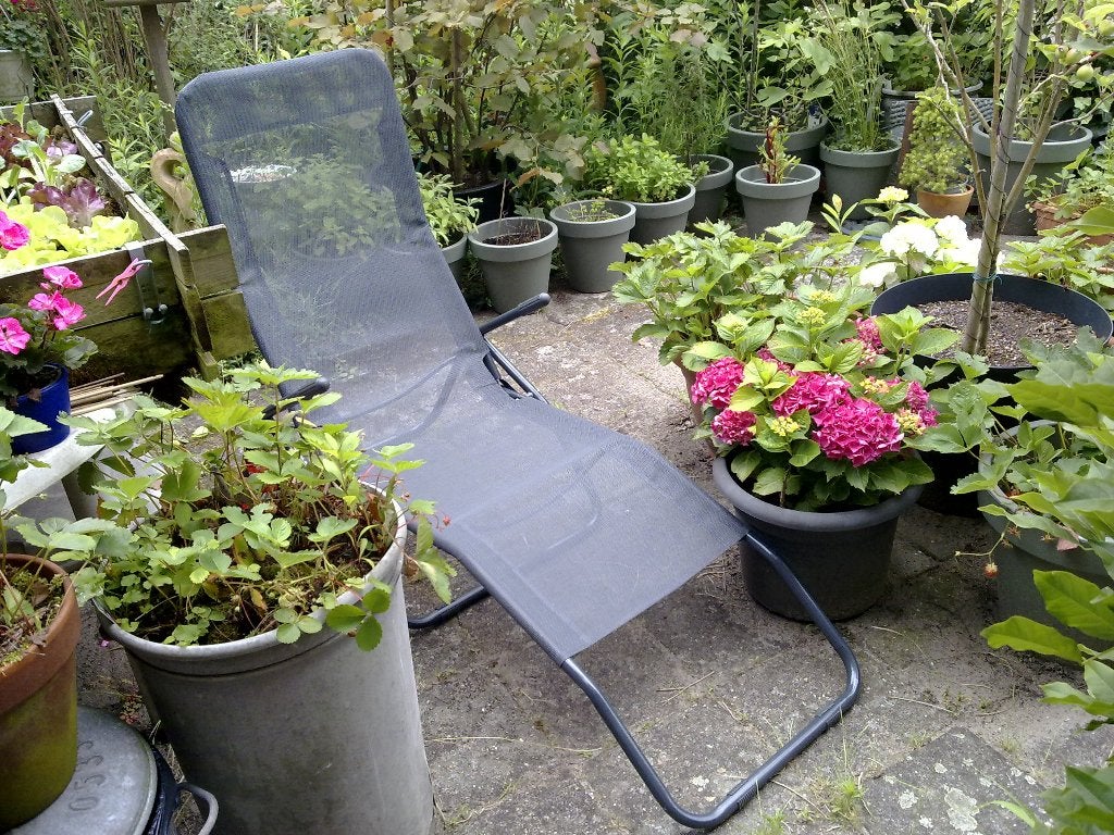 Tuinstoel ergonomisch, antraciet, Tuin en Terras, Tuinstoelen, Ophalen of Verzenden, Nieuw, Metaal, Verstelbaar
