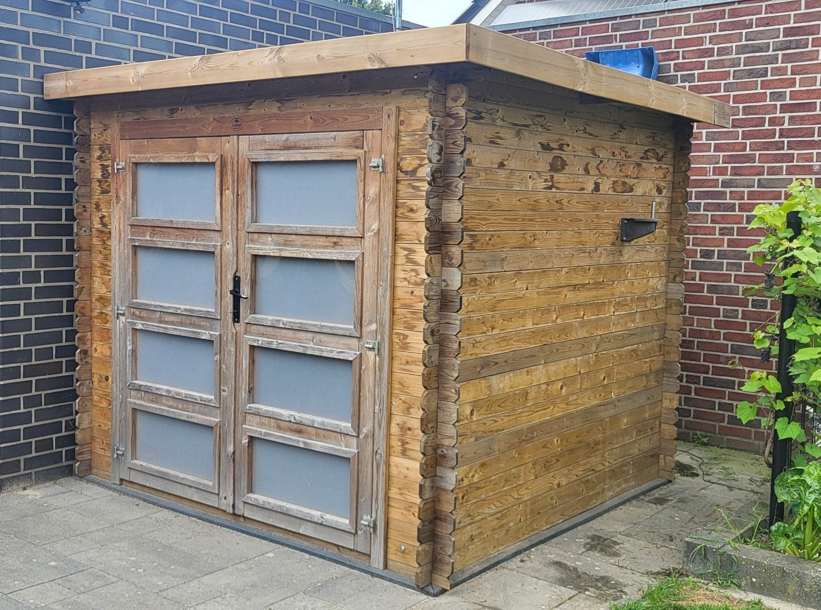 Houten tuinhuis geimpregneerd Fonteyn, Ophalen, Zo goed als nieuw, Hout, Fietsenberging