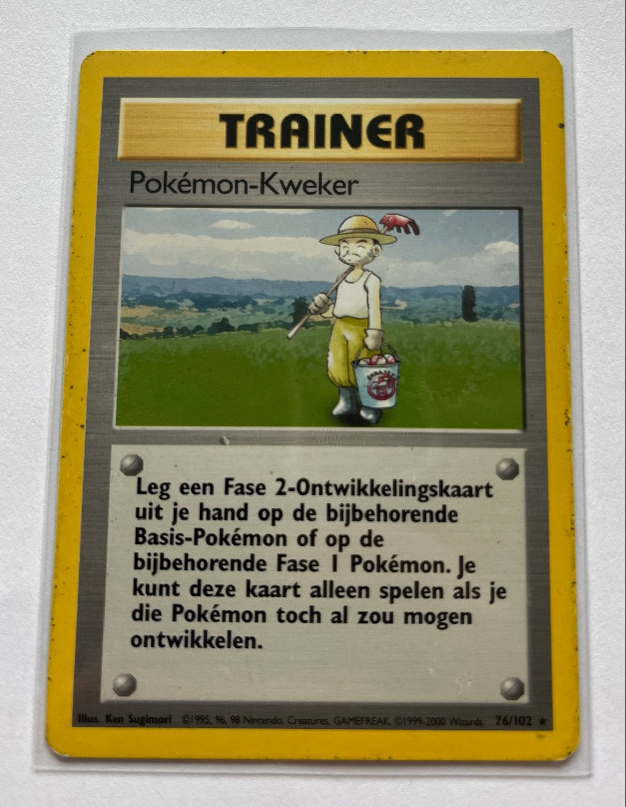 (NL) Pokémon-Kweker 76/102 Trainer kaart, Ophalen of Verzenden, Gebruikt, Losse kaart
