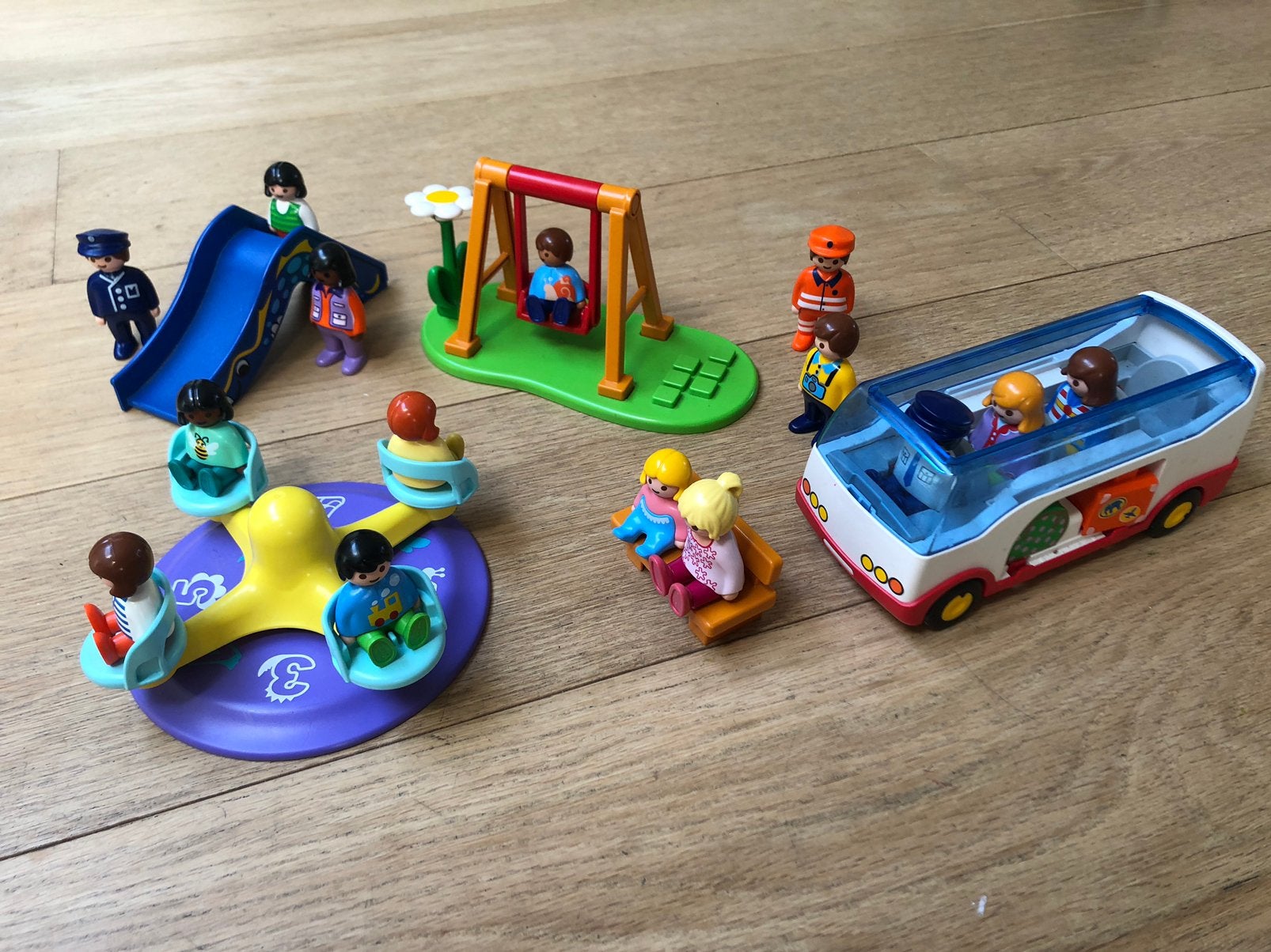 Playmobil 123 speeltuin en bus, Ophalen, Gebruikt, 1.2.3, Losse onderdelen