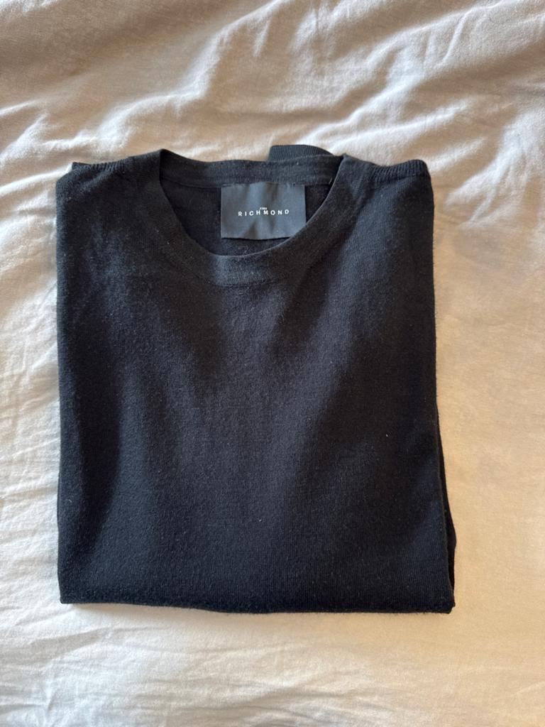 John Richmond Zwarte Trui - Maat XL, Ophalen of Verzenden, Gedragen, Maat 56/58 (XL), Zwart