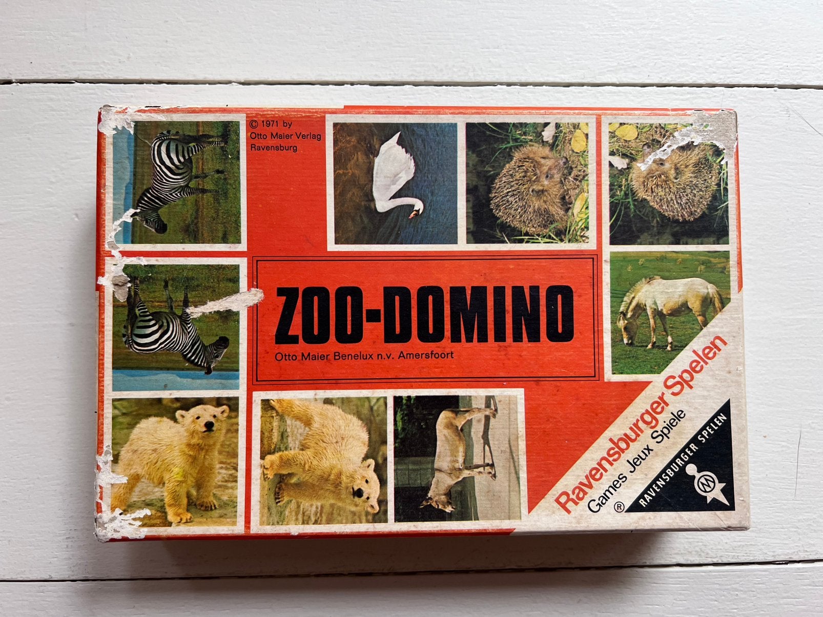 Vintage Zoo-Domino Ravensburger, Ophalen of Verzenden, Zo goed als nieuw