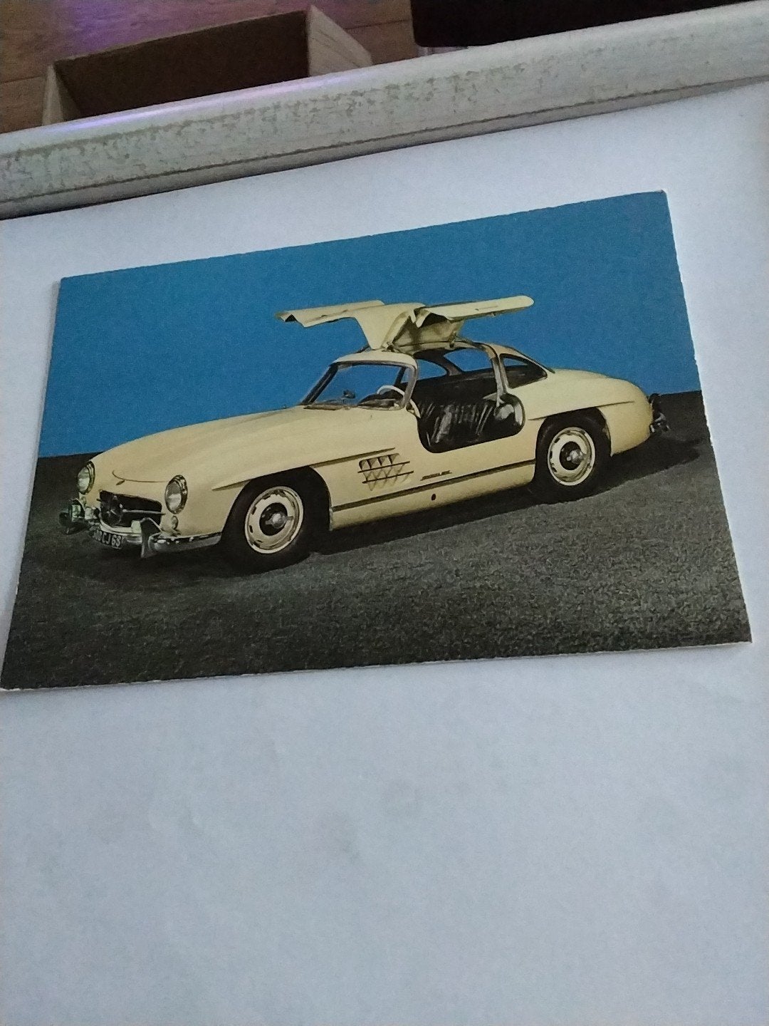 AUTO -Ansichtkaart Mercedes 300 SL Gullwing 1955, Ophalen of Verzenden, 1940 tot 1960, Ongelopen