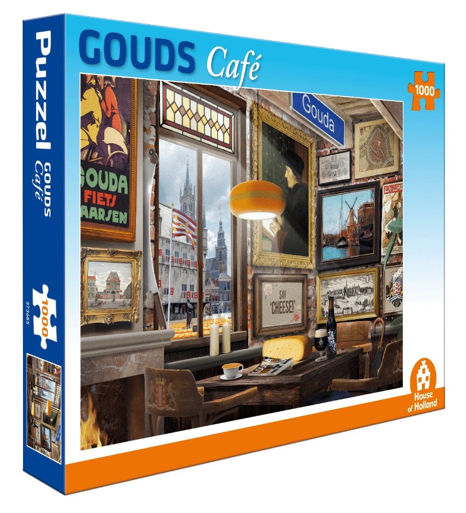 Legpuzzel 1000 stukken nieuw Cafe serie - Gouds Cafe Gouda, Ophalen of Verzenden, 500 t/m 1500 stukjes, Nieuw, Legpuzzel