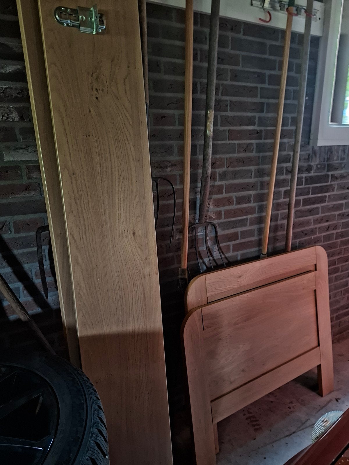 Bed met elektrische lattenbodem, Huis en Inrichting, 90 cm, Eenpersoons, Bruin, Ophalen of Verzenden