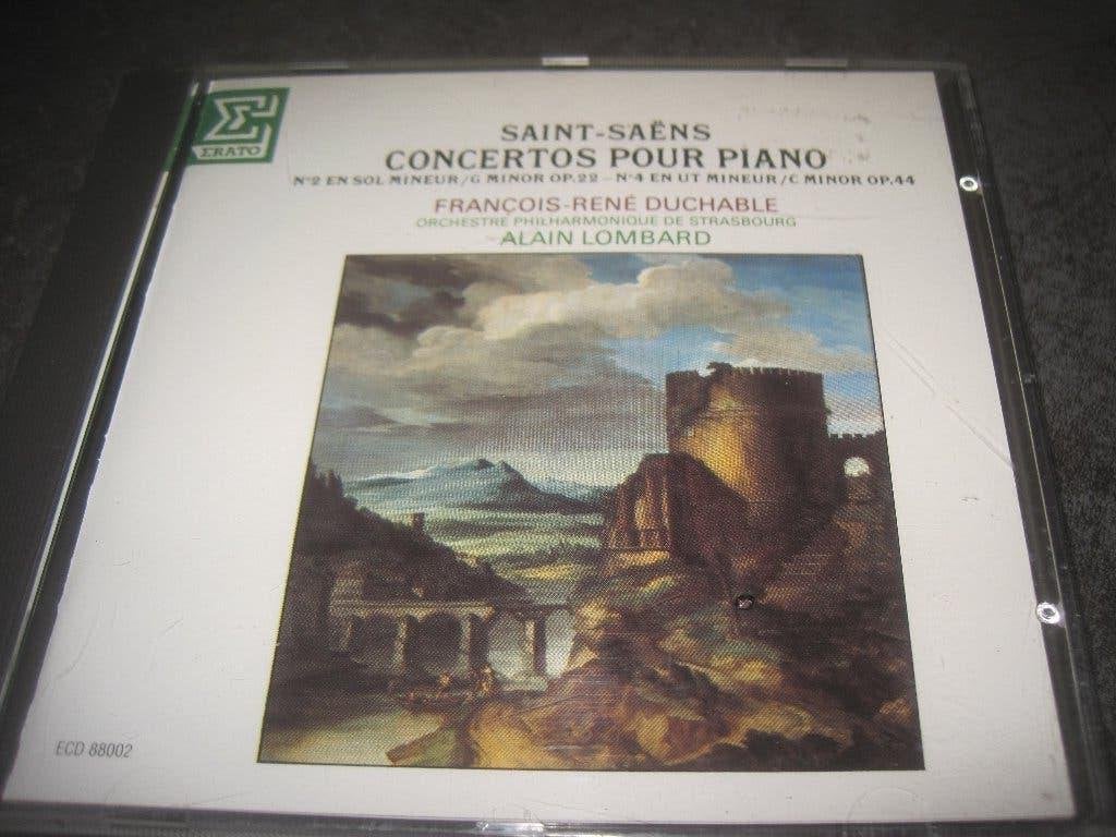 Saint-Saens Concertos pour piano Duchable Lombard op Erato, Ophalen of Verzenden, Classicisme, Zo goed als nieuw, Kamermuziek
