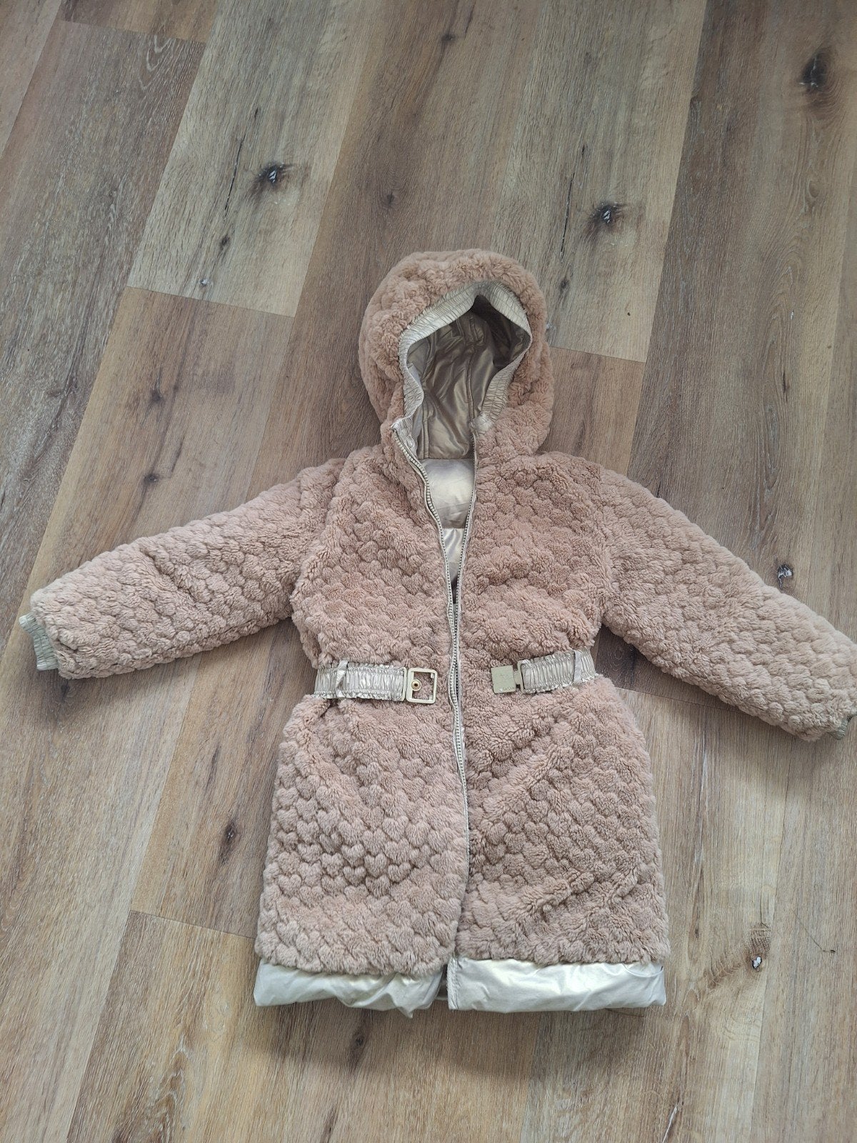 Le Chic winterjas maat 122/128 omkeerbaar, Kinderen en Baby's, Kinderkleding | Maat 128, Ophalen, Meisje, Le Chic, Zo goed als nieuw