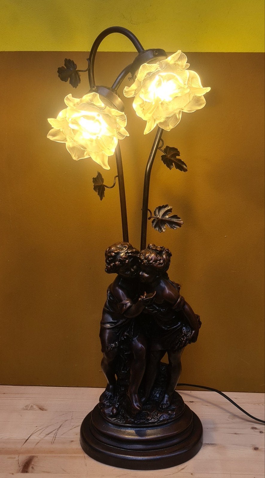 Vintage, design tafellamp. Art Nouveau styl, Ophalen of Verzenden