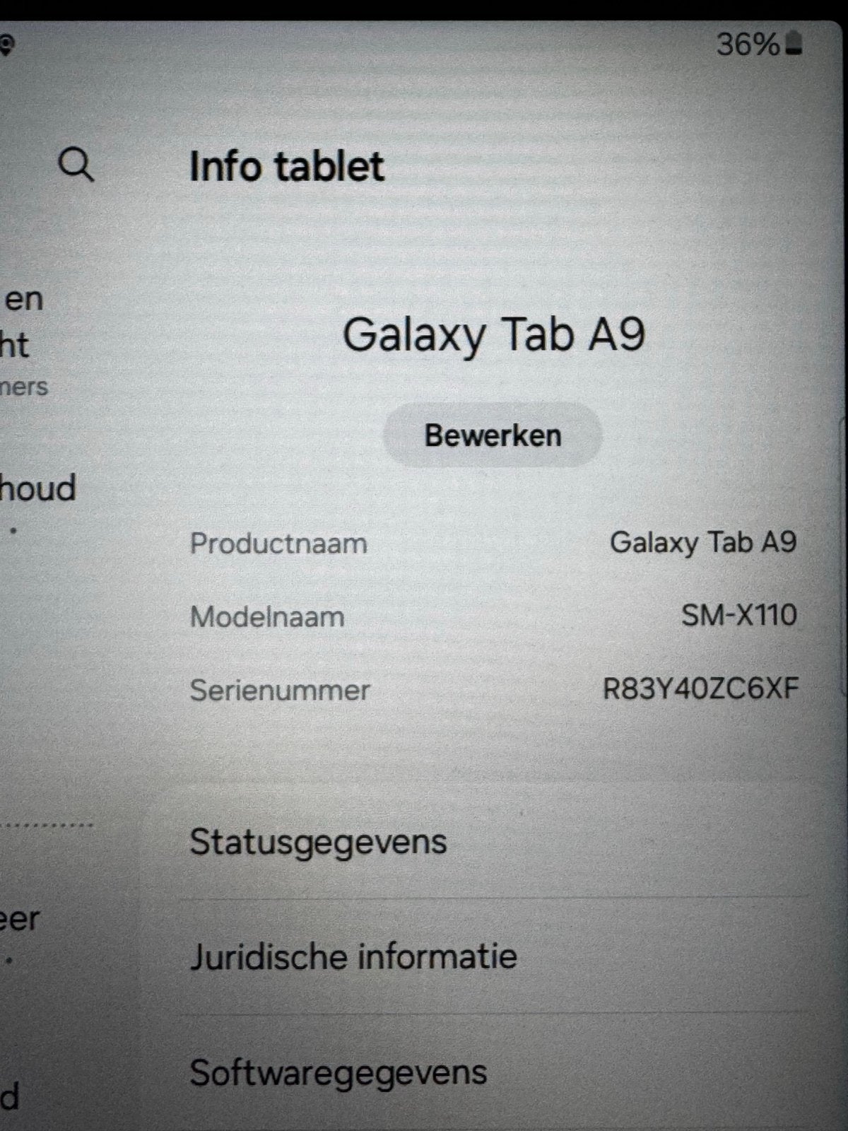 10x Samsung Galaxy Tab A9 SM-X110 - Zo goed als nieuw, Computers en Software, 8 inch, Nieuw, Ophalen of Verzenden, A9 wi-fi