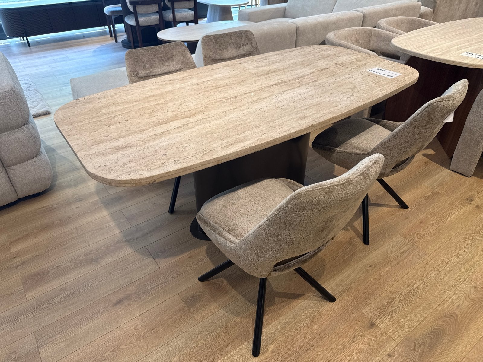Echte marmeren eettafel 180x90x77cm, Huis en Inrichting, Overige materialen, Gebruikt, 150 tot 200 cm, Rechthoekig